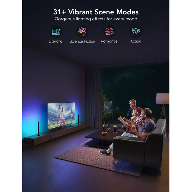 Govee H6046 TV-valopalkit | LED-valaistus | RGBIC, 2.4GHz WLAN, Bluetooth