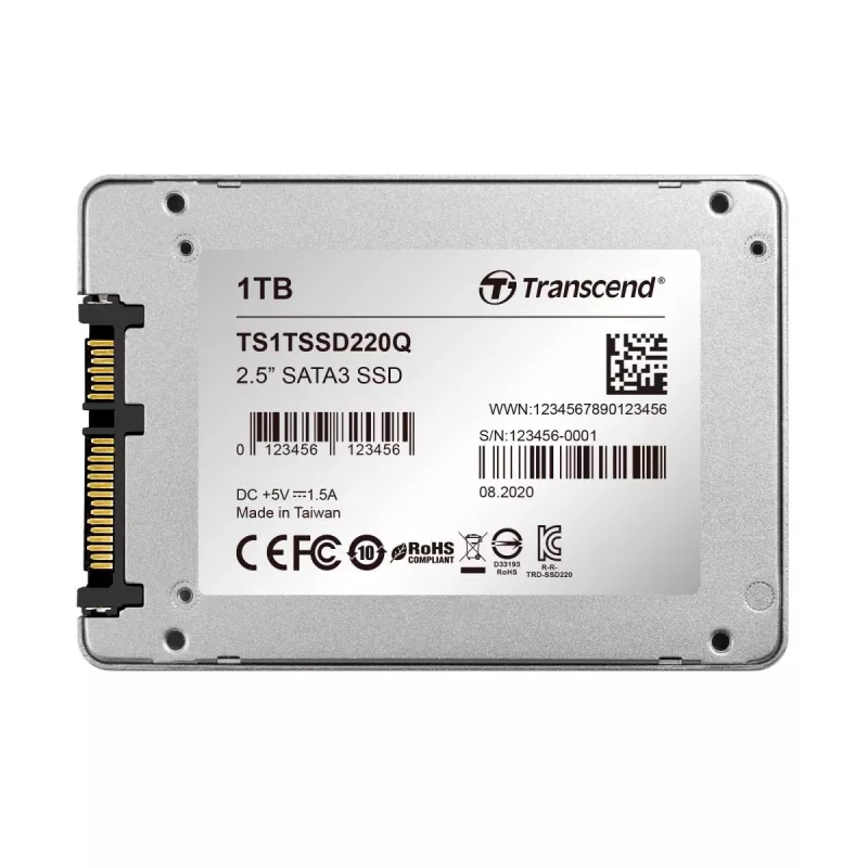 TRANSCEND SSD SSD220q 1TB SATA III 6 Gb/s QLC NAND Flash