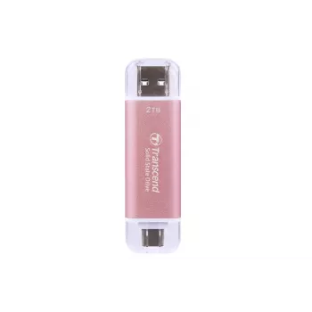 TRANSCEND Esd310p - 2TB kannettava SSD - USB Type-A / USB Type-C - pinkki