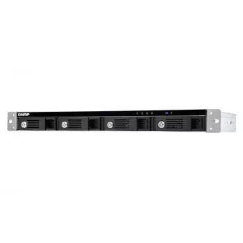 QNAP 4-paikkainen 1U 12 short-depth rack-asennettava 3.5in SATA HDD USB 3.0 Type-C laitteistopohjainen RAID ulkoinen kotelo