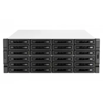 QNAP TS-H3087XU-RP NAS Rack (4U) Intel Xeon E E-2378 64 GB DDR4 0 TB QuTS hero Black, valkoinen