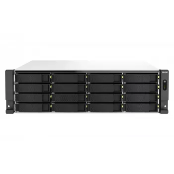 QNAP TS-H2287XU-RP NAS Rack (3U) Intel Xeon E E-2378 64 GB DDR4 0 TB QuTS hero Black, valkoinen