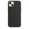 Suojakotelo Apple iPhone 15 Plus silikonikuori MagSafe-yhteensopiva musta