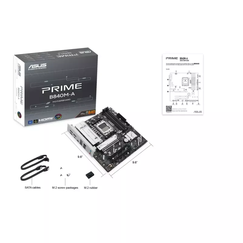 Emolevy ASUS PRIME B840M-A-CSM AMD B840 Socket AM5 micro ATX