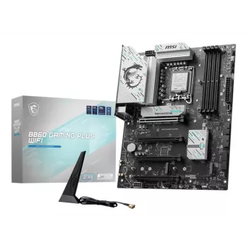 Emolevy MSI B860 GAMING PLUS WIFI — Intel B860, LGA 1851, ATX, DDR5, 4x DIMM, 3x M.2, Wi‑Fi 7, 5GbE