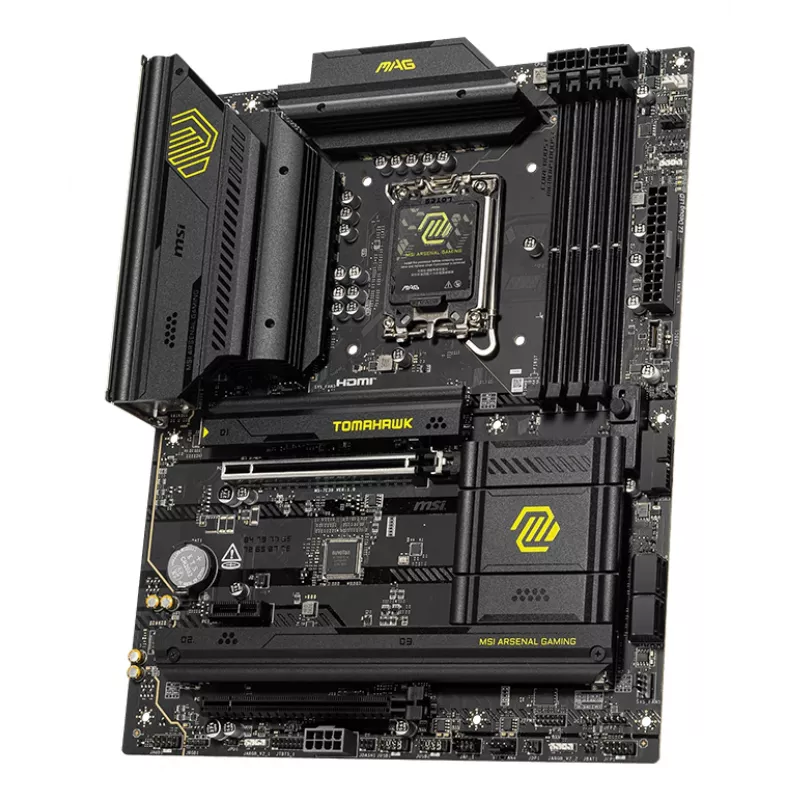 Emolevy MSI MAG B860 TOMAHAWK WIFI — Intel B860, LGA 1851, ATX, DDR5, 4x DIMM, 3x M.2, Wi‑Fi 7, 5GbE