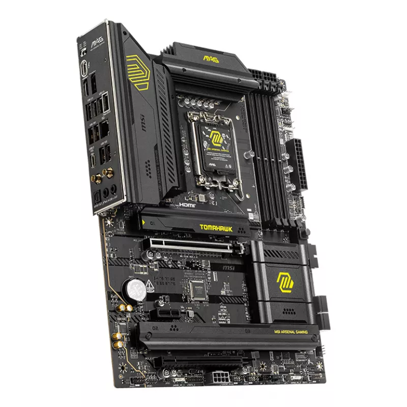 Emolevy MSI MAG B860 TOMAHAWK WIFI — Intel B860, LGA 1851, ATX, DDR5, 4x DIMM, 3x M.2, Wi‑Fi 7, 5GbE