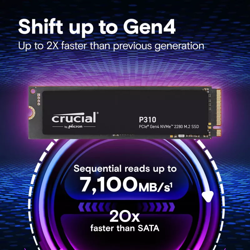 MICRON / CRUCIAL SSD - Crucial P310 - 500GB - PCIe Gen4 x4 - M.2 2280