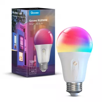 Govee H60093C1 älylamppu, 1200 lm, WLAN & Bluetooth, 12 W, E26, valkoinen