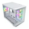 FSP S380-WA kotelo Mini Tower mITX, mATX valkoinen ARGB