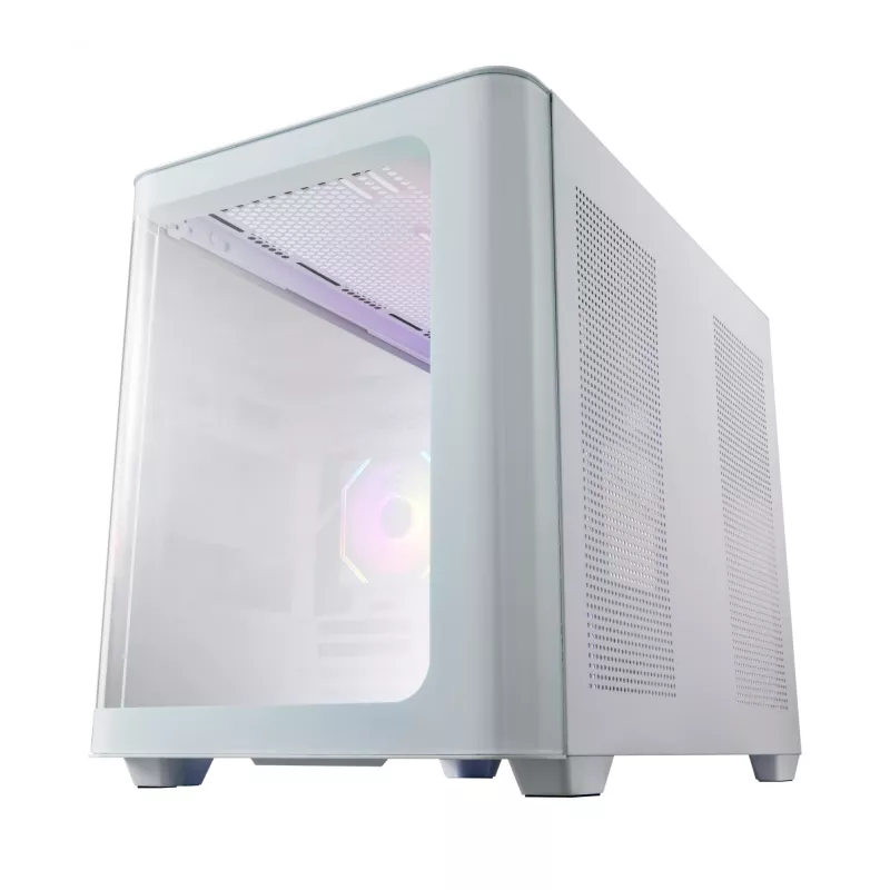 FSP S380-WA kotelo Mini Tower mITX, mATX valkoinen ARGB