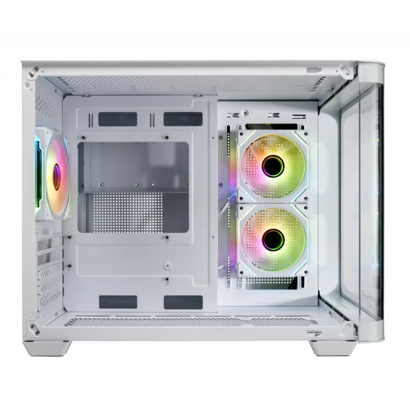 FSP S380-WA kotelo Mini Tower mITX, mATX valkoinen ARGB