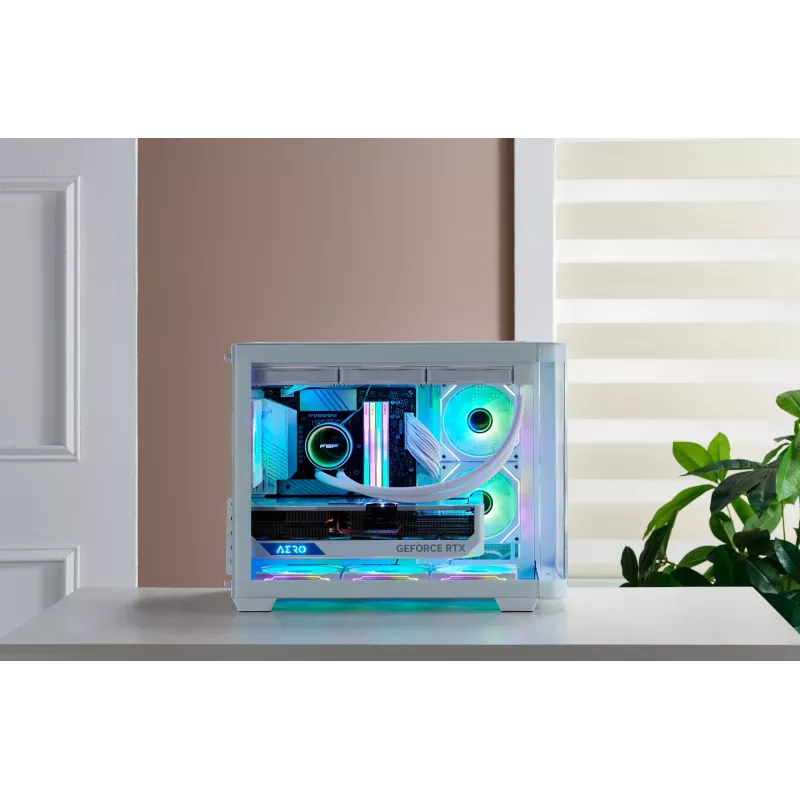 FSP S380-WA kotelo Mini Tower mITX, mATX valkoinen ARGB