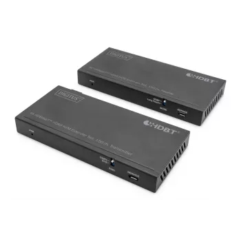 DIGITUS HDBaseT KVM -jatkokesarja 150 m 4K/60Hz USB 2.0 PoC IR musta