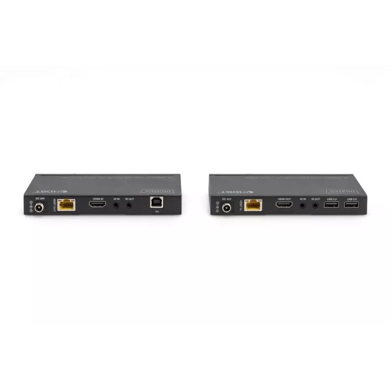 DIGITUS HDBaseT KVM -jatkokesarja 150 m 4K/60Hz USB 2.0 PoC IR musta