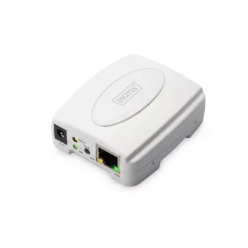 DIGITUS USB-tulostinpalvelin, 1-portti 1x RJ45, 1x USB A, USB 2.0 kaikille yleisille käyttöjärjestelmille