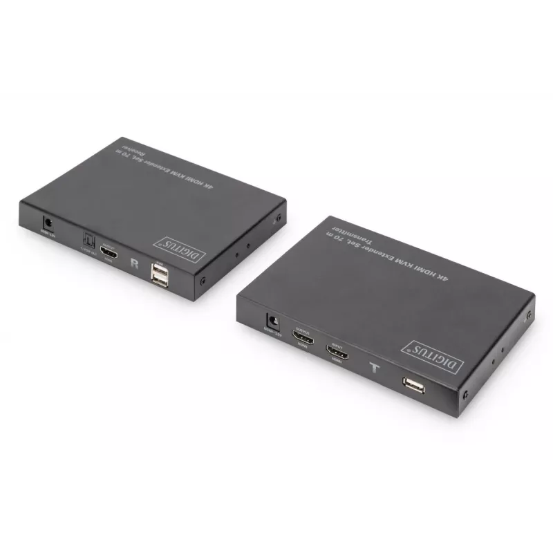 DIGITUS HDMI 2.0 HDMI KVM -jatkokesarja – 70 m, USB 1.1, kosketuspaneelituki