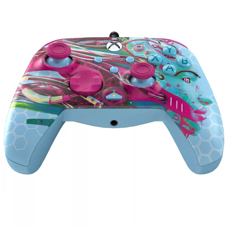 PDP REMATCH GLOW Advanced langallinen ohjain Android Dreams, hohtaa pimeässä, Xbox Series X|S, Xbox One, PC, USB-C, 2,43 m kaapeli, monivärinen