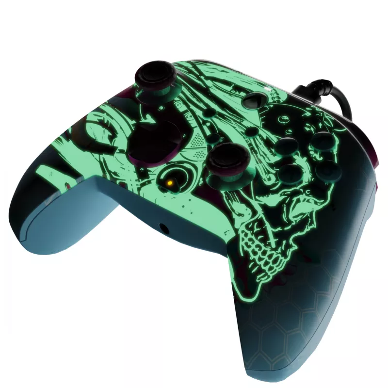 PDP REMATCH GLOW Advanced langallinen ohjain Android Dreams, hohtaa pimeässä, Xbox Series X|S, Xbox One, PC, USB-C, 2,43 m kaapeli, monivärinen