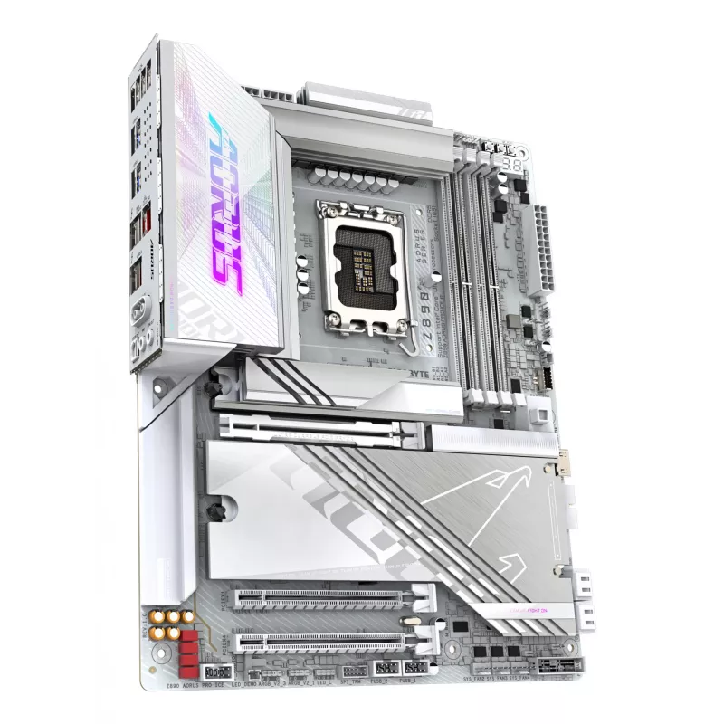 Emolevy GIGABYTE Z890 AORUS PRO ICE — Intel Z890, LGA 1851, ATX, DDR5, 4x DIMM, 4x M.2, 2.5Gb LAN, Wi‑Fi
