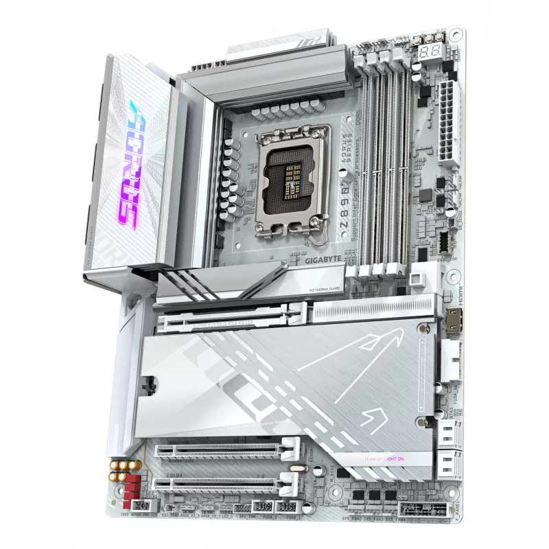 Emolevy GIGABYTE Z890 AORUS PRO ICE — Intel Z890, LGA 1851, ATX, DDR5, 4x DIMM, 4x M.2, 2.5Gb LAN, Wi‑Fi