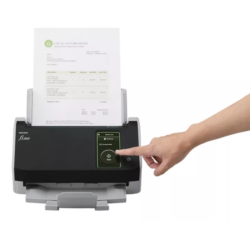 Ricoh fi-8040 ADF + manuaalinen syöttöskanneri 600 x 600 DPI A4 musta, harmaa