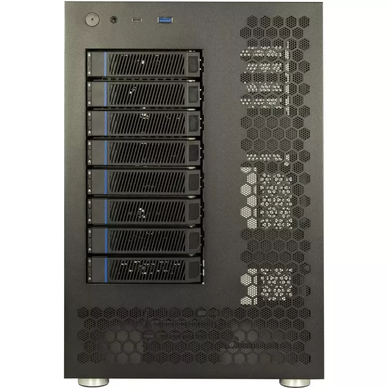 Kiintolevykotelo Inter-Tech NAS-8 2,5/3,5 tuuman musta