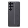 Samsung EF-GS938CBEGWW Standing Grip -suojakuori Galaxy S25 Ultra -puhelimelle, silikoni, musta