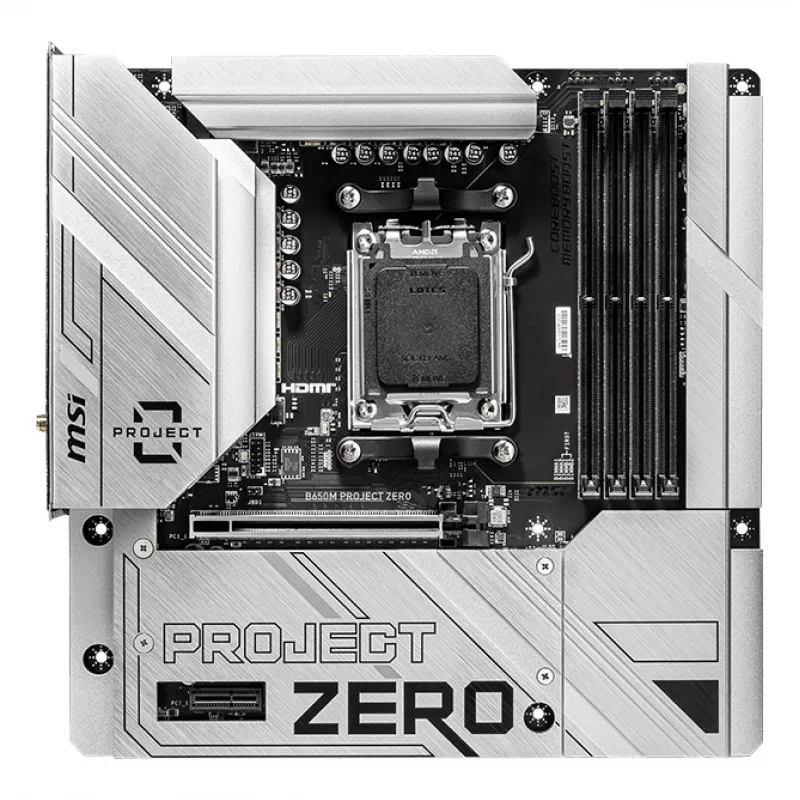 MSI B650M PROJECT ZERO emolevy AMD B650 kanta AM5 micro ATX