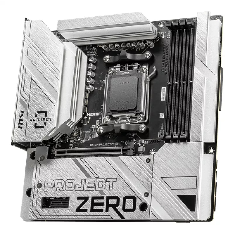 MSI B650M PROJECT ZERO emolevy AMD B650 kanta AM5 micro ATX