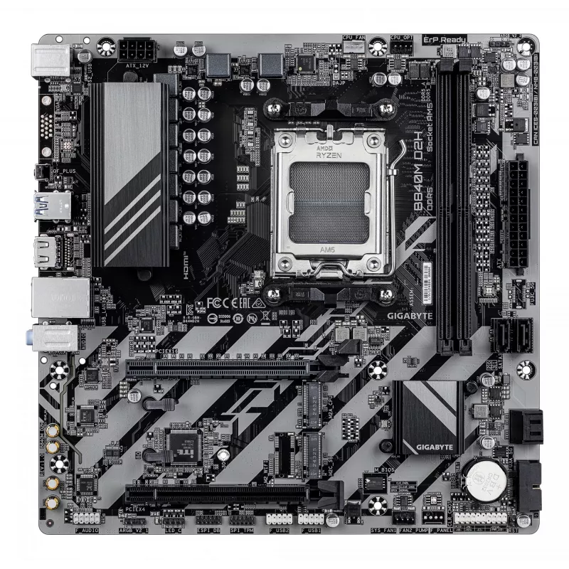 Emolevy GIGABYTE B840M D2H, AMD Ryzen 9000, kanta AM5, Micro ATX