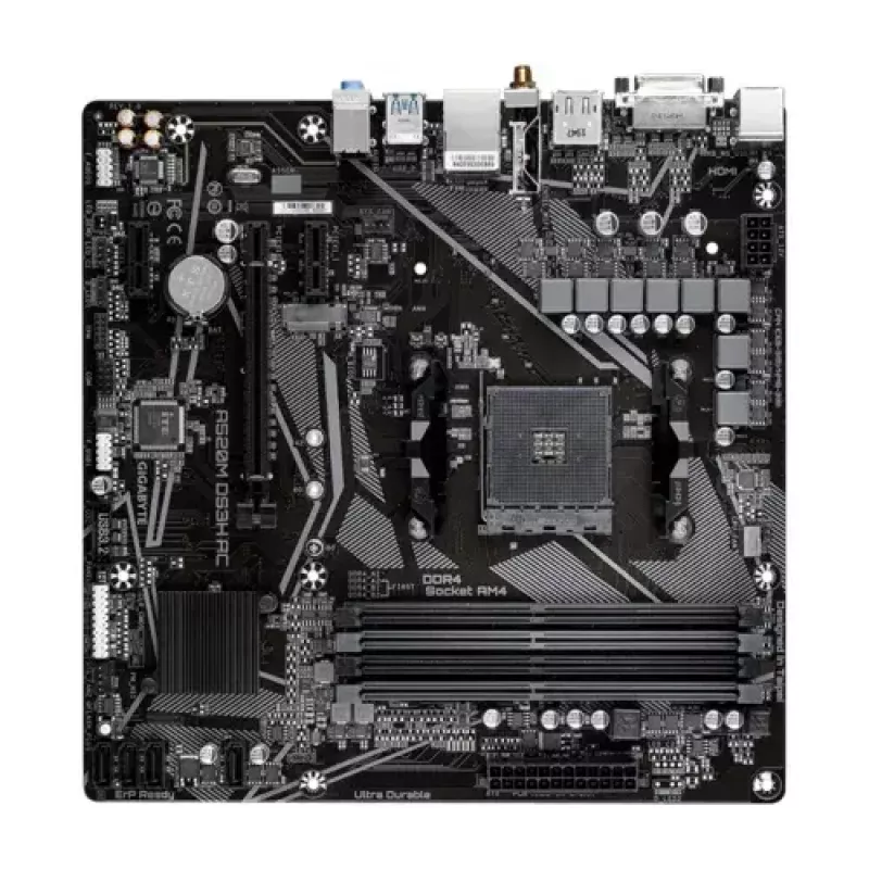 Emolevy GIGABYTE A520M DS3H AC, A520, AM4, Micro ATX