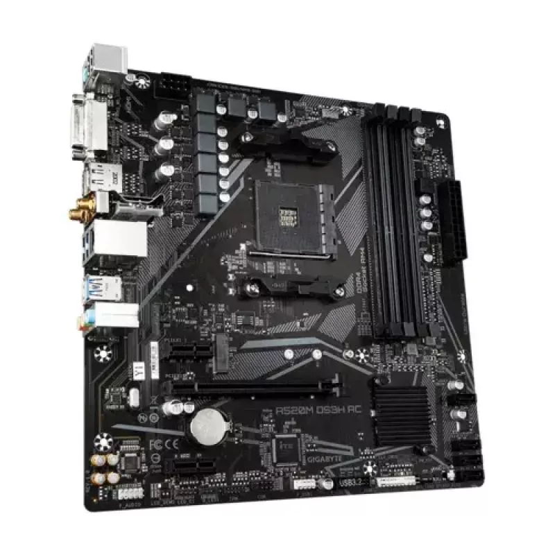 Emolevy GIGABYTE A520M DS3H AC, A520, AM4, Micro ATX