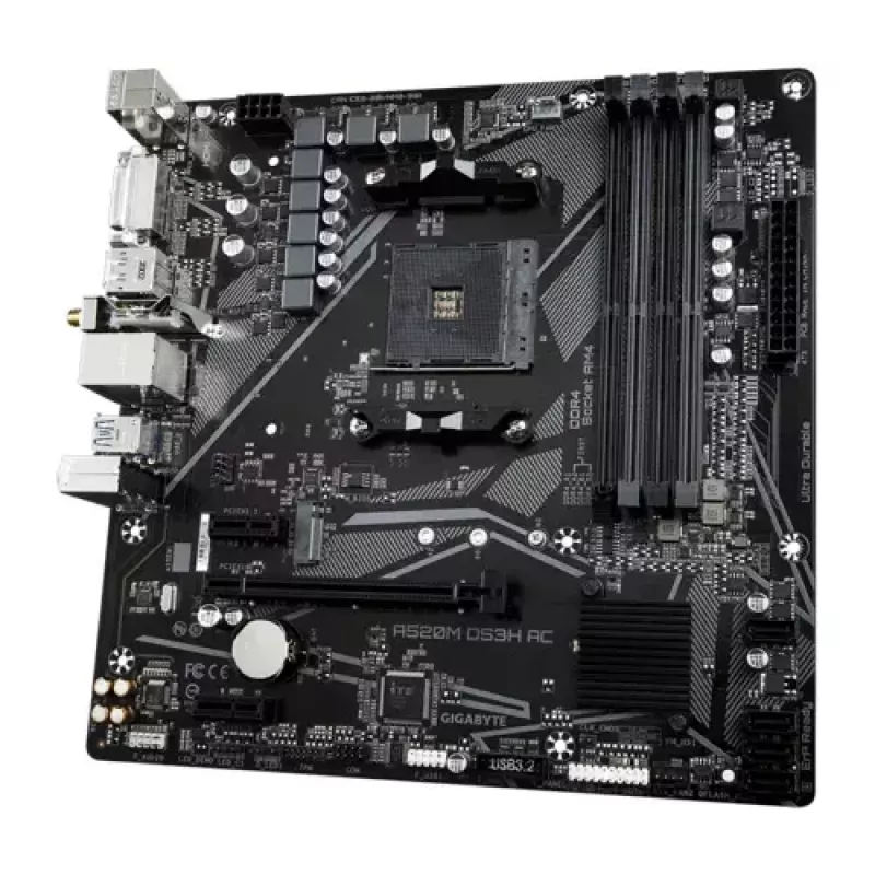 Emolevy GIGABYTE A520M DS3H AC, A520, AM4, Micro ATX