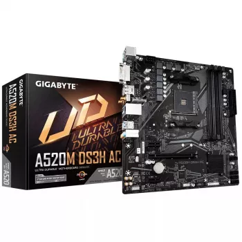 Emolevy GIGABYTE A520M DS3H AC, A520, AM4, Micro ATX