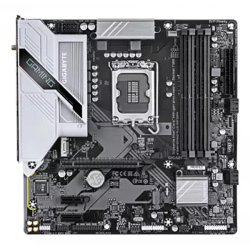 GIGABYTE B760M GAMING PLUS WIFI DDR4 emolevy – tukee Intel Core 14. sukupolven suorittimia, 4+1+1 vaiheen VRM, jopa 5333 MHz DDR4 (OC), 2x PCIe 4.0 M.2, Wi-Fi 6, 1 GbE LAN, USB 3.2 Gen 1