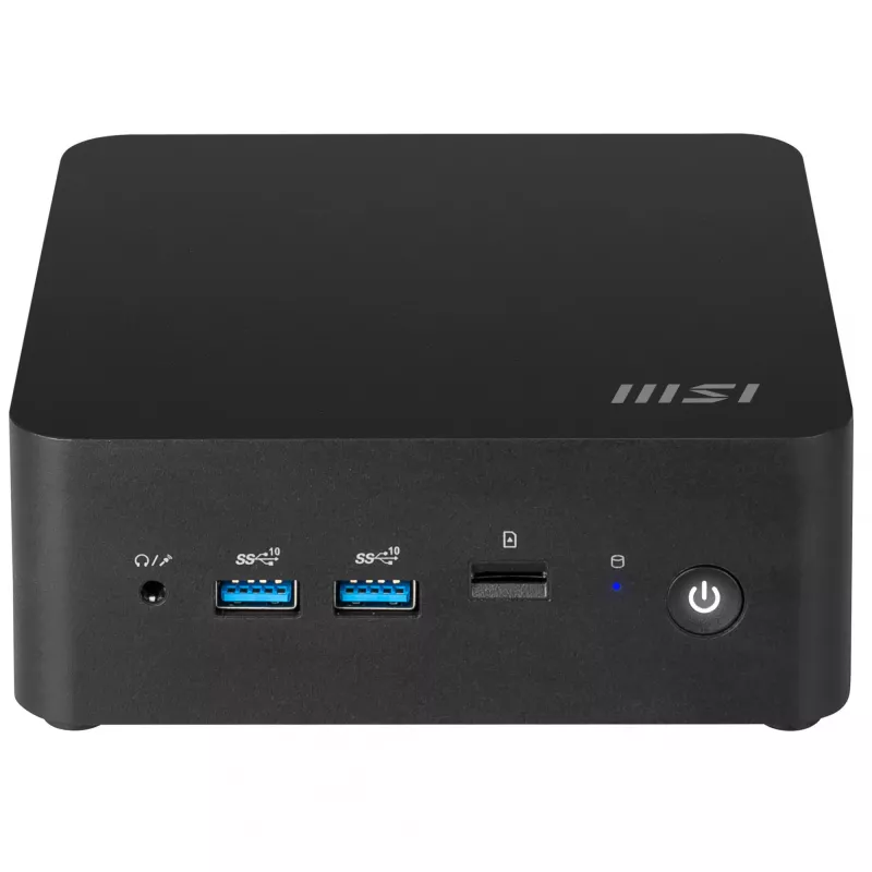 MSI Cubi NUC 1MG-024XDE Intel Core 3 100U 8 GB DDR5-SDRAM 256 GB SSD Mini-PC musta
