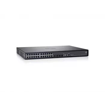 LevelOne 26-porttinen pinottava L3-hallittava Gigabit Ethernet -kytkin, 4 porttia SFP/RJ45 Combo, 2 moduulipaikkaa 10-Gigabit