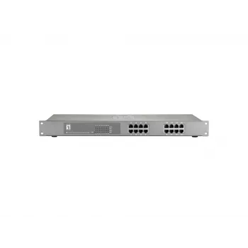 LevelOne 16-Port Fast Ethernet PoE -kytkin, 802.3at/af PoE, 150W