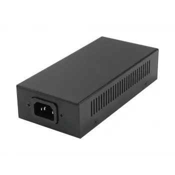 LevelOne Gigabit PoE -injektori, 60 W, 802.3at/af PoE, Gigabit Ethernet, 10,100,1000 Mbit/s, IEEE 802.3af, IEEE 802.3at, IEEE 802.3bt, musta, virta, 60 W