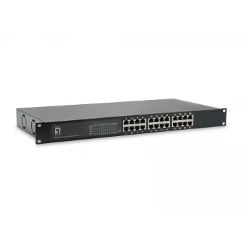 LevelOne 24-Port Gigabit PoE -kytkin, 802.3at/af PoE, 630W