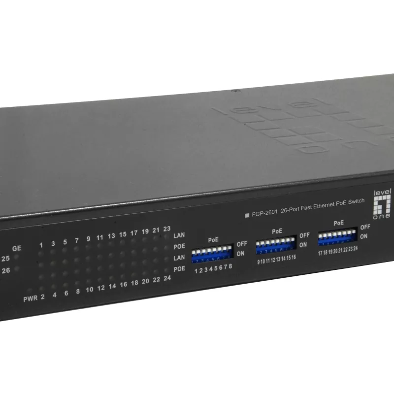 Hallitsematon kytkin LevelOne FGP-2601W150 26-porttinen Fast Ethernet PoE