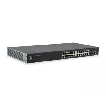 LevelOne KILBY 26-porttinen L2-hallittava Gigabit-kytkin, 2 x 10GbE SFP+