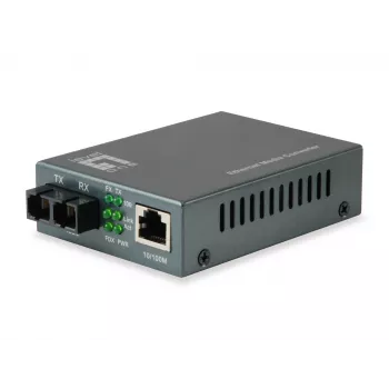 LevelOne RJ45-SC Fast Ethernet -mediakonvertteri, monimuotokuitu, 1310 nm, 2 km