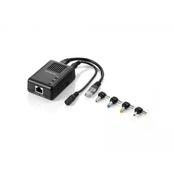 LevelOne Fast Ethernet PoE -jakaja, 802.3af PoE, 5-12V DC -lähtö