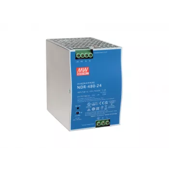 LevelOne 24V DC -teollisuusvirtalähde POW-2462 480W DIN-kisko -20...+70 °C