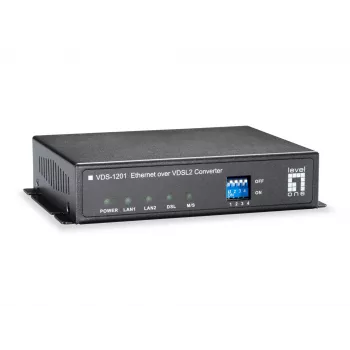 LevelOne VDS-1201 verkkomediakonvertteri 100 Mbit/s musta