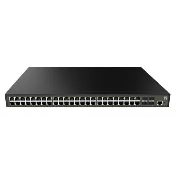 LevelOne GEL-5271 verkkokytkin hallittava L2+ Gigabit Ethernet (10/100/1000) 1U musta