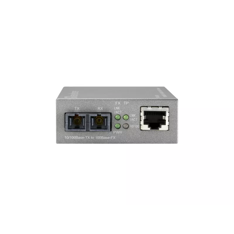 LevelOne RJ45-SC hallittava Fast Ethernet -mediakonvertteri, yksimuotokuitu, 20 km