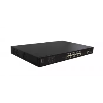 LevelOne FGP-2031 verkkokytkin hallitsematon Fast Ethernet (10/100) Power over Ethernet (PoE) 1U musta